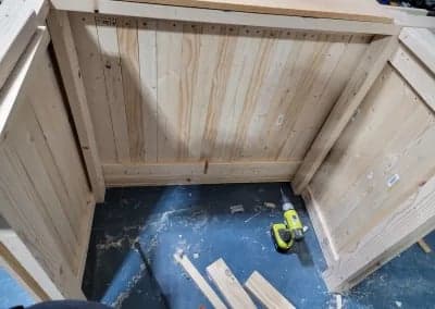 2x4 frame assembly with supports