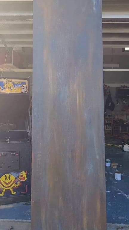 how to weather wood - plywood finished