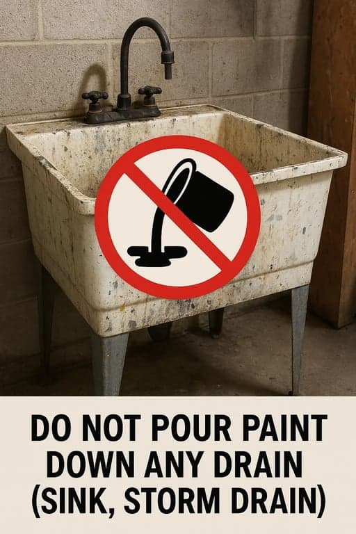 Latex paint being dried out with absorbent material in a can