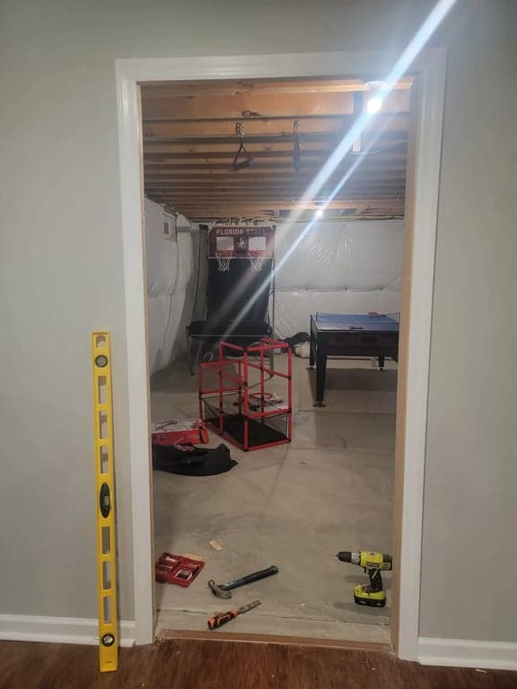 Removing the old door