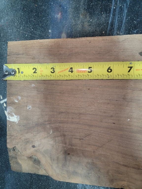 Measuring and cutting wood to length for floating shelf