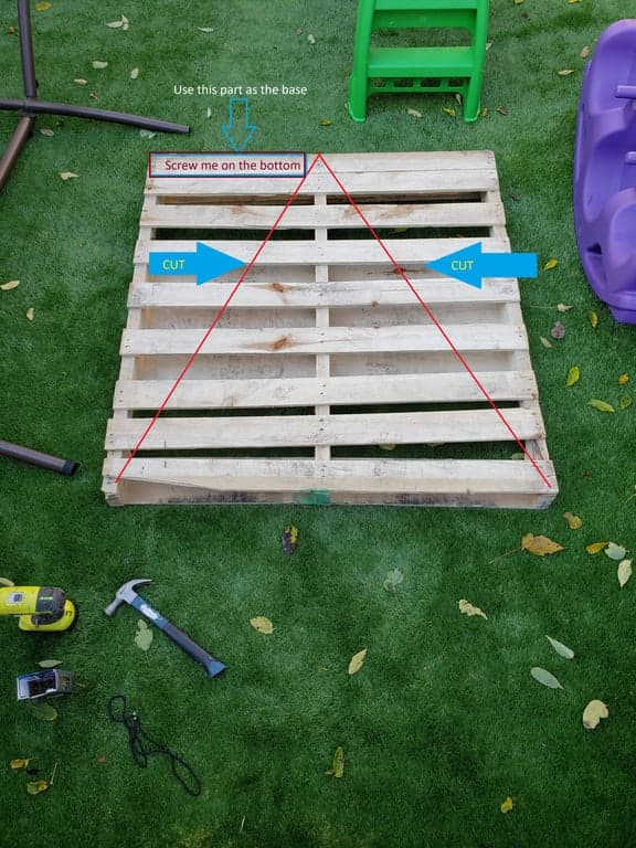 Pallet wood Christmas Tree - cut instructions