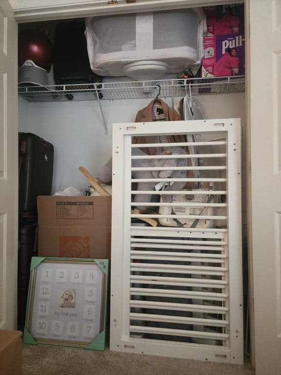 Standard closet before transformation