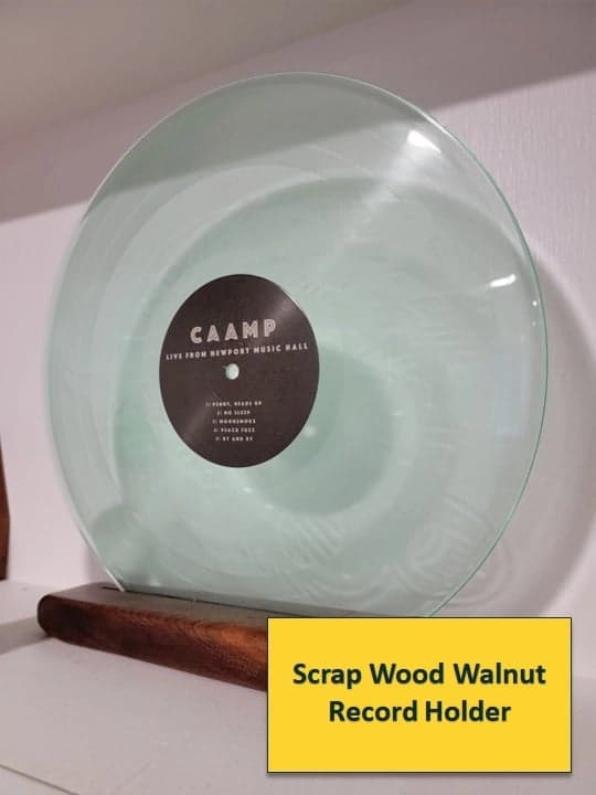 Wooden vinyl record display