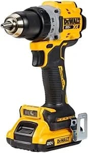Yellow and black battery powered drill
