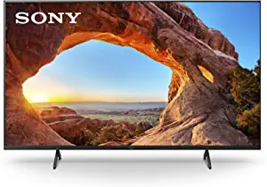 Sony X85J television shown against a dark product background