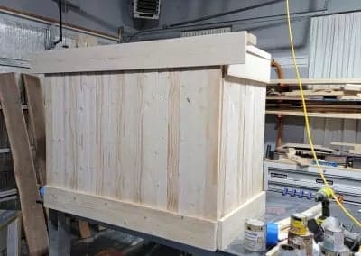 Stained bar base showing rich color