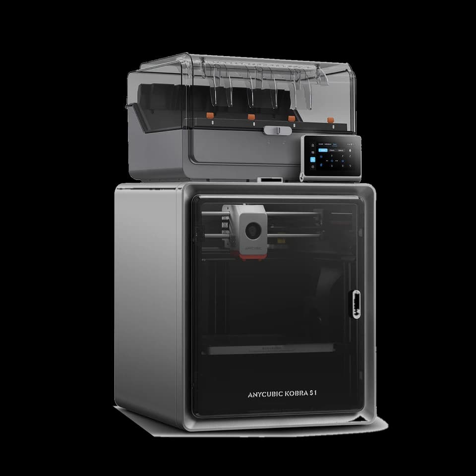 Anycubic Kobra S1 with one ACE 2 Pro four-slot filament unit.