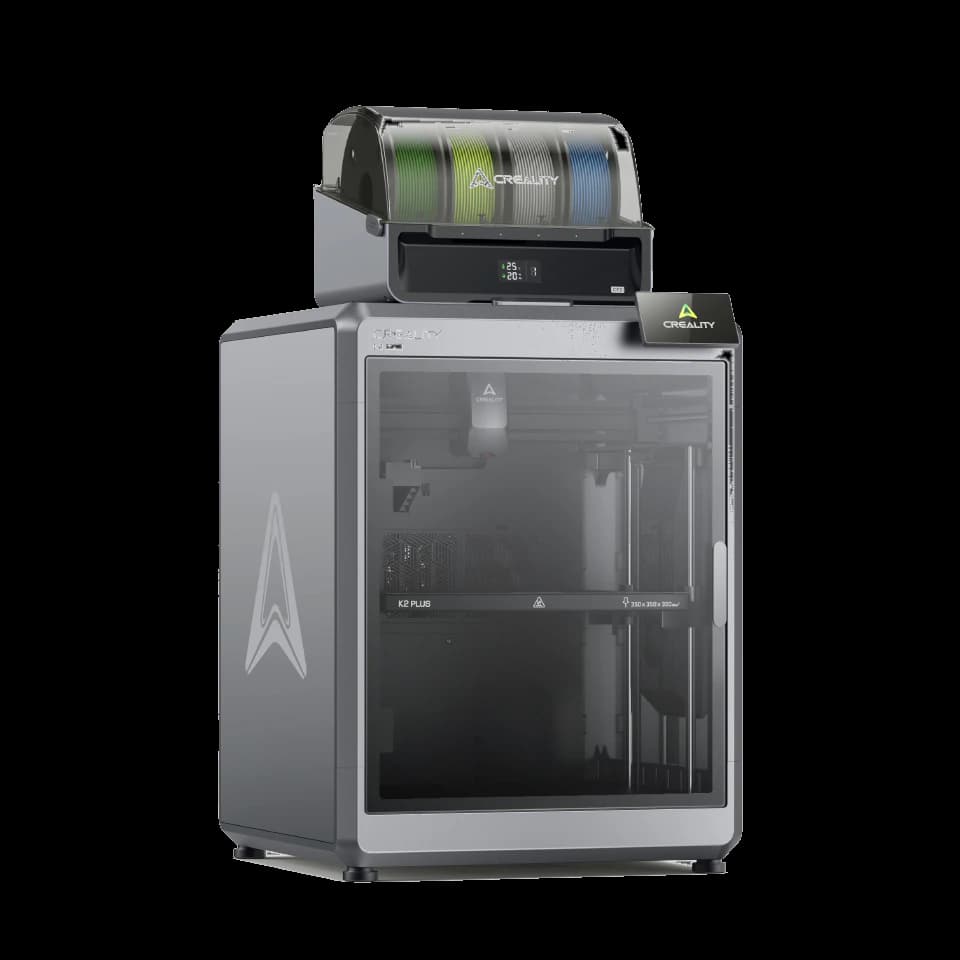 Creality K2 Plus Combo with one CFS four-slot filament system.