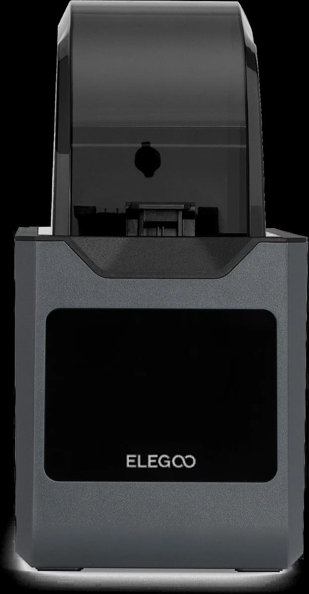 ELEGOO H1 HT Filament Dryer showing its color touchscreen and dual-vent top housing