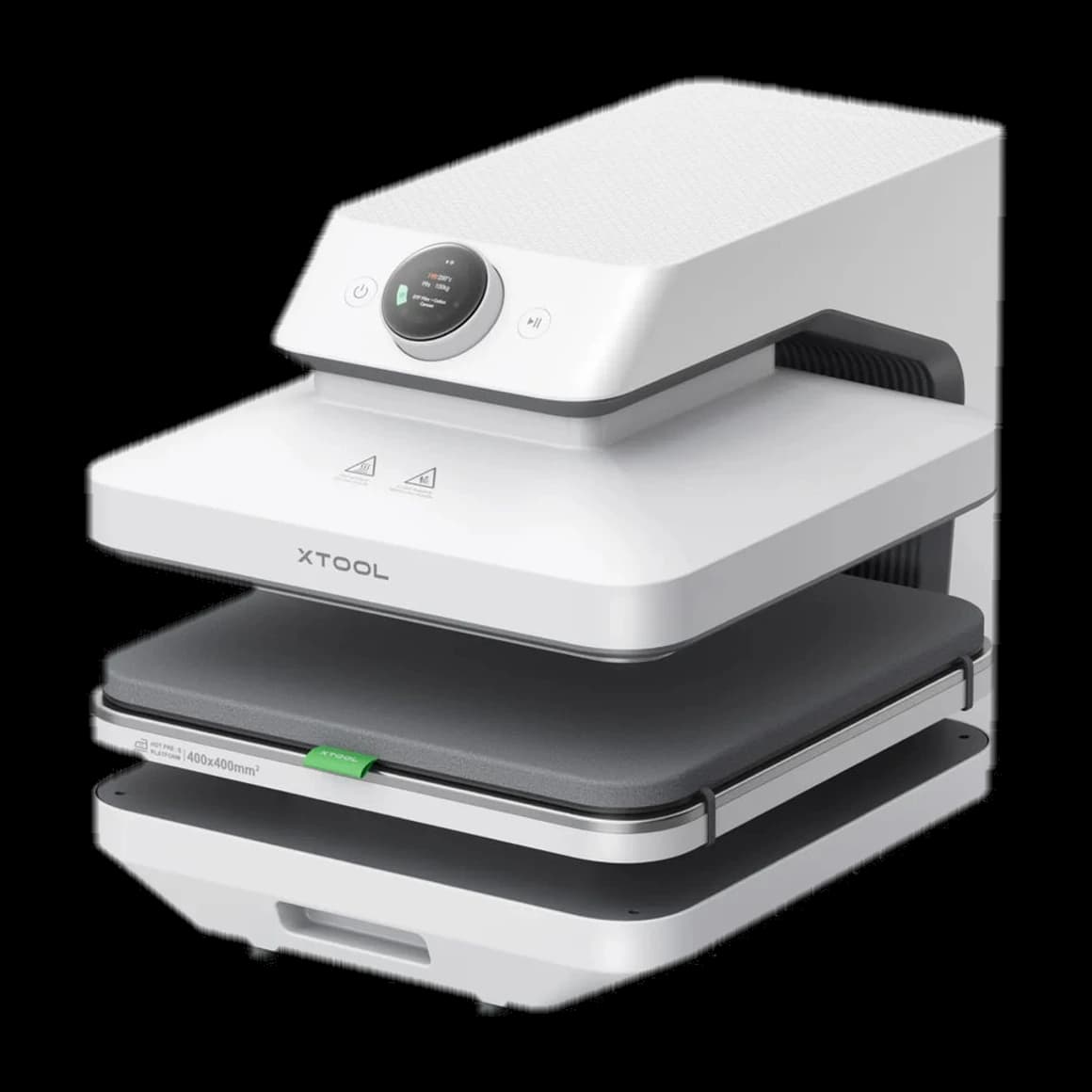 xTool WonderPress modular auto heat press with module lineup, official xTool image with transparent background